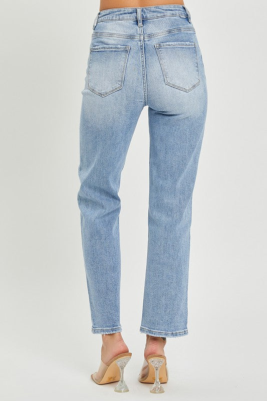 High Waisted Tapered Jeans