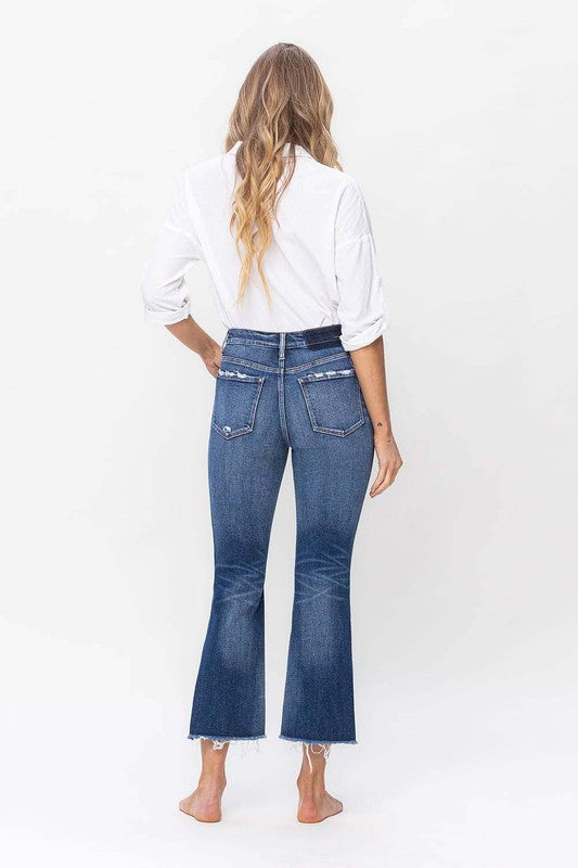Flying Monkey high Rise Cropped Flare Jeans